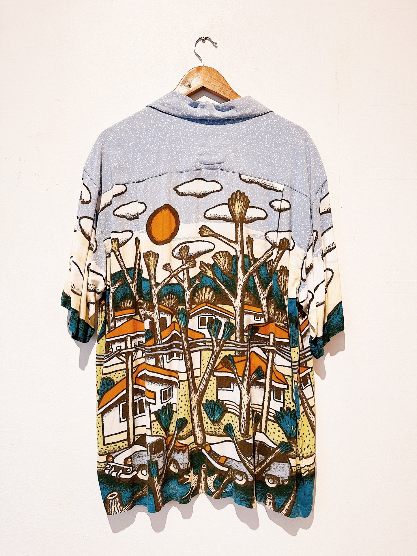 Reg Mombassa "Suburban Landscape" Vintage Mambo Loud Shirt 87