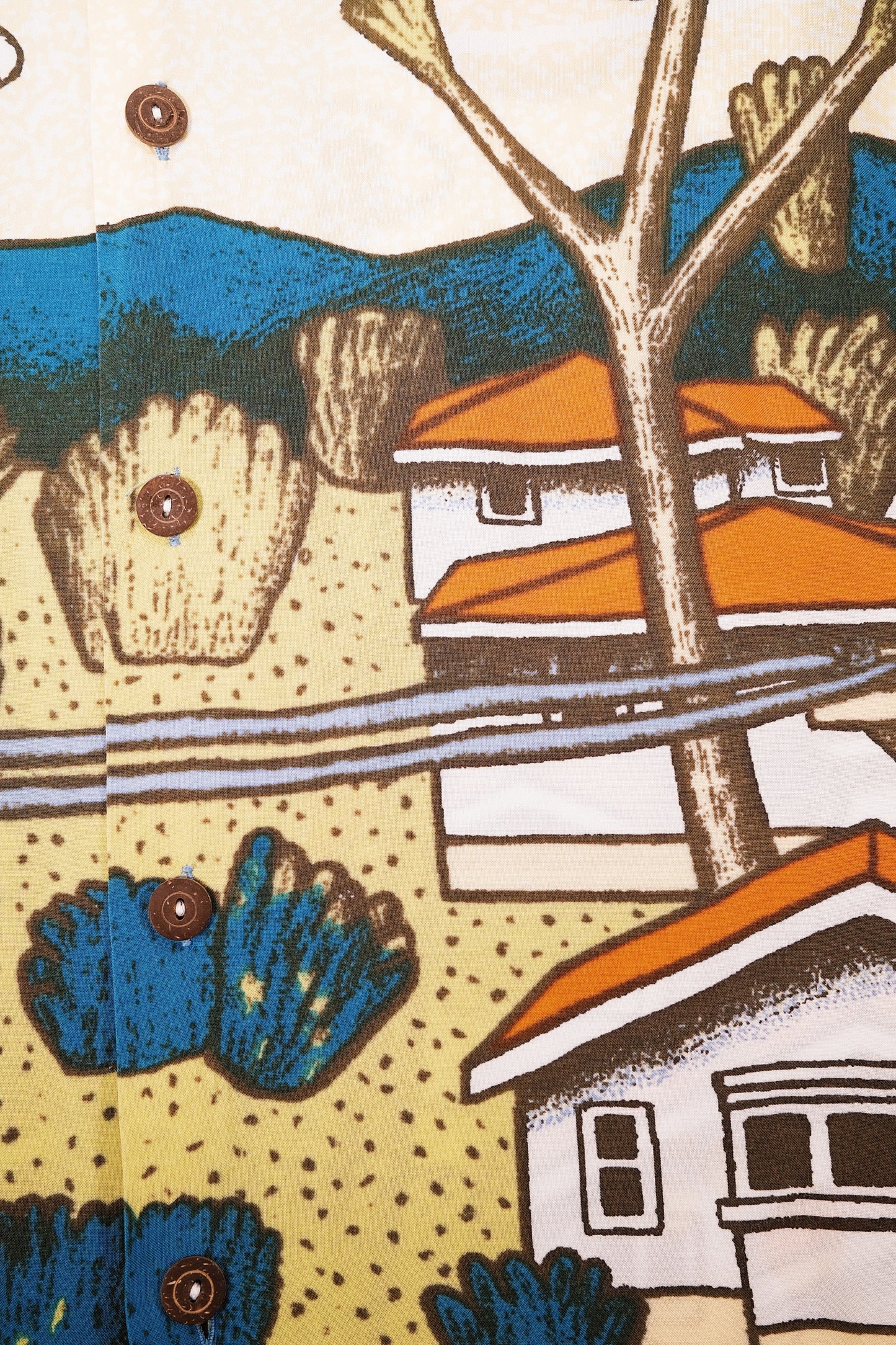 Reg Mombassa "Suburban Landscape" Vintage Mambo Loud Shirt 87