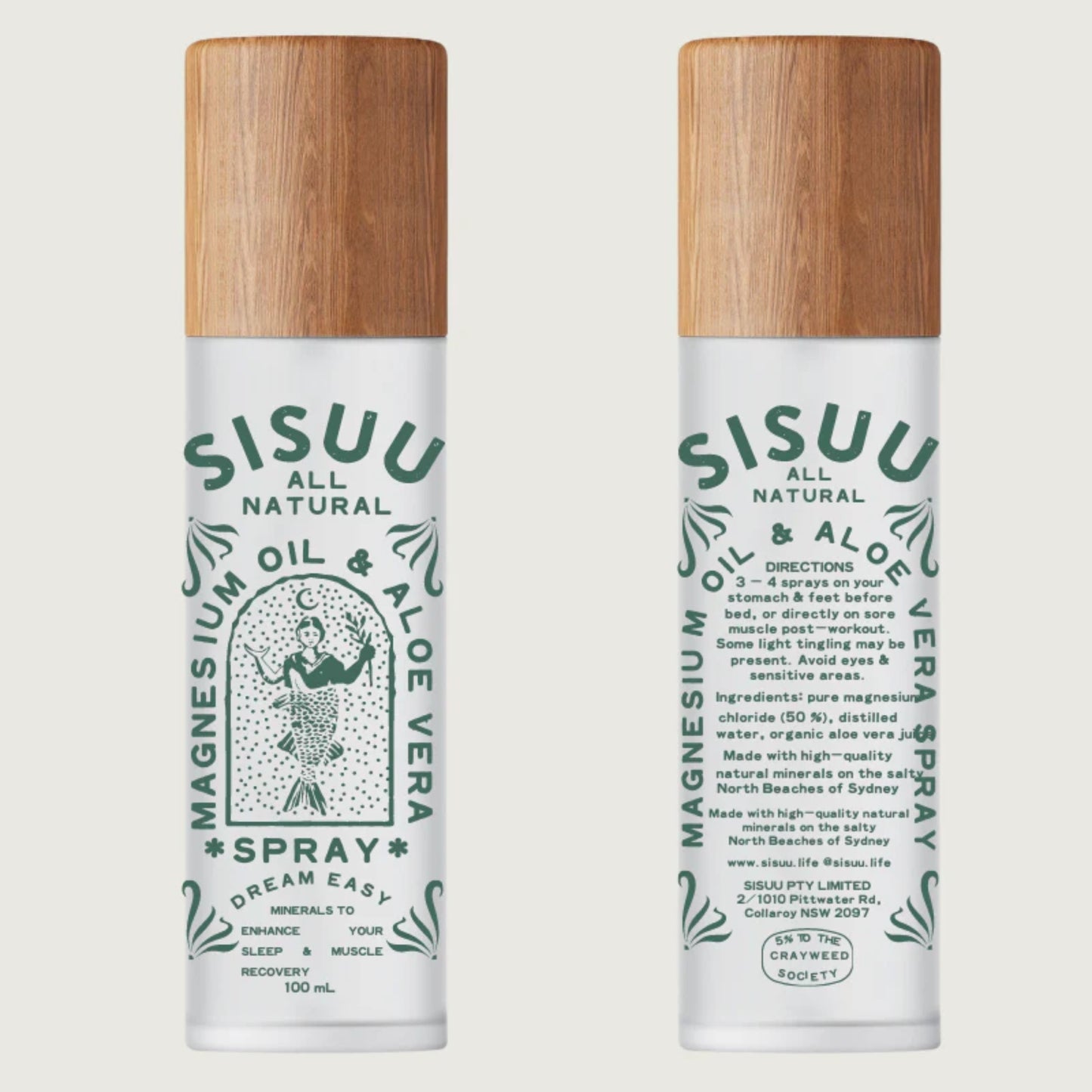 SISUU RECOVERY SPRAY : MAGNESIUM & ALOE VERA 100ml