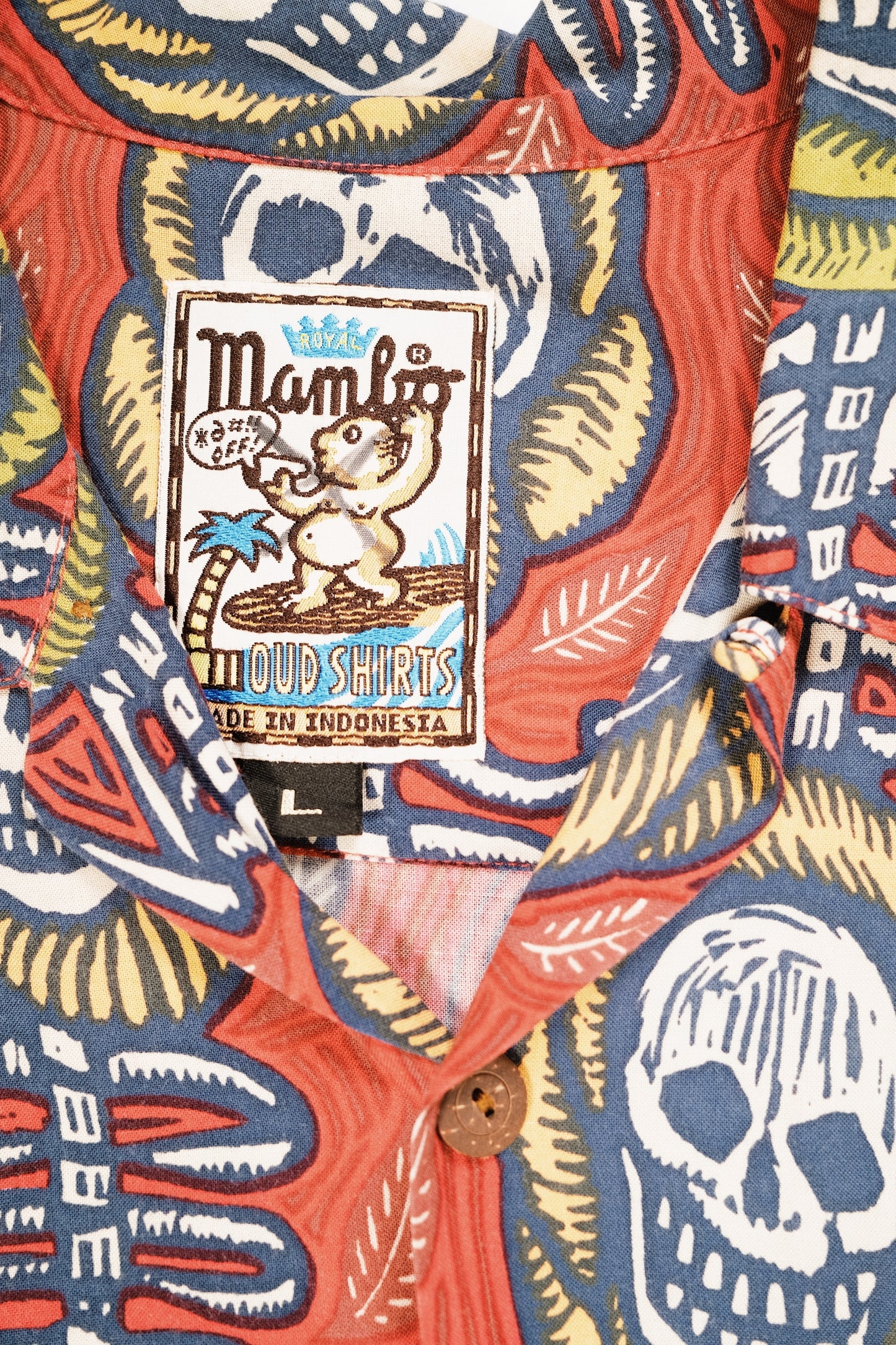 Bruce Goold "Red Skulls" Vintage Mambo Loud Shirt 61