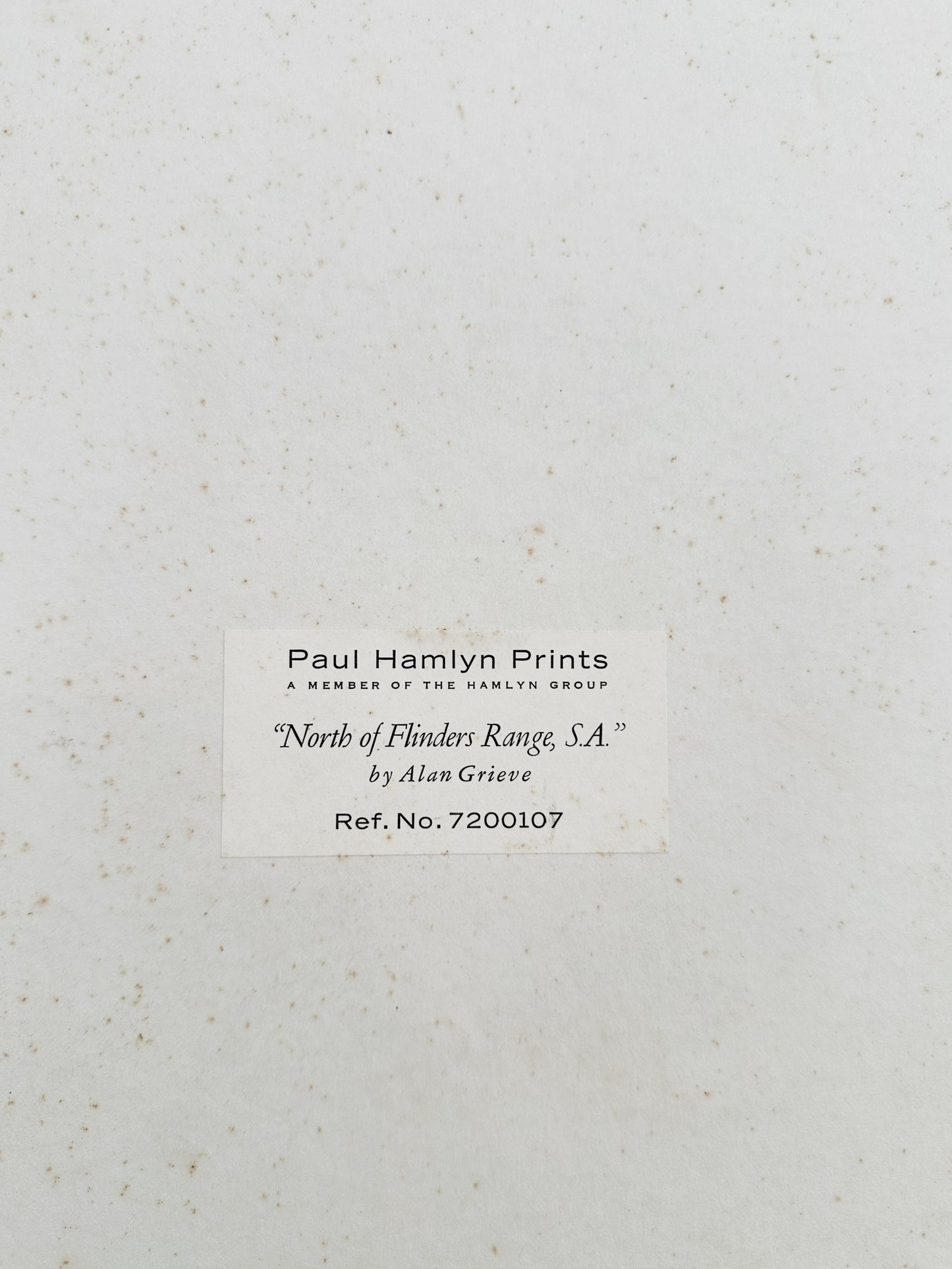 Vintage Alan Grieve "North of Flinders Range, S.A." Print