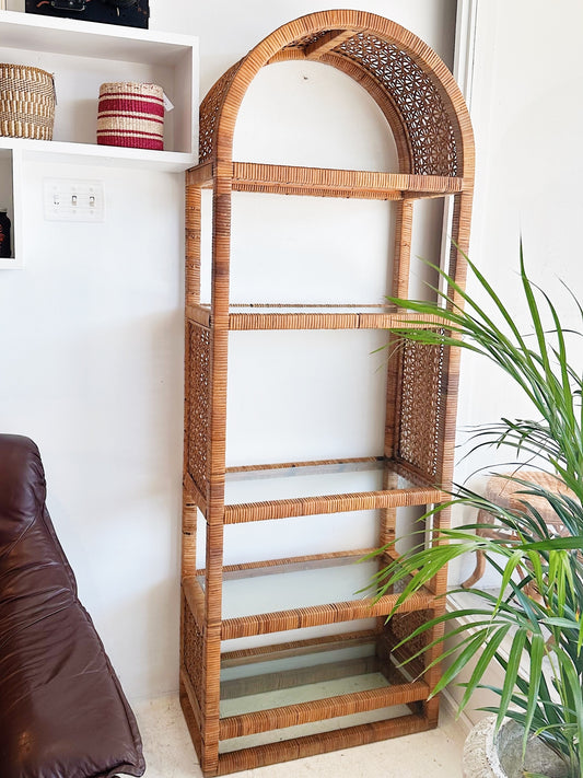 Vintage Arch Cane Shelves