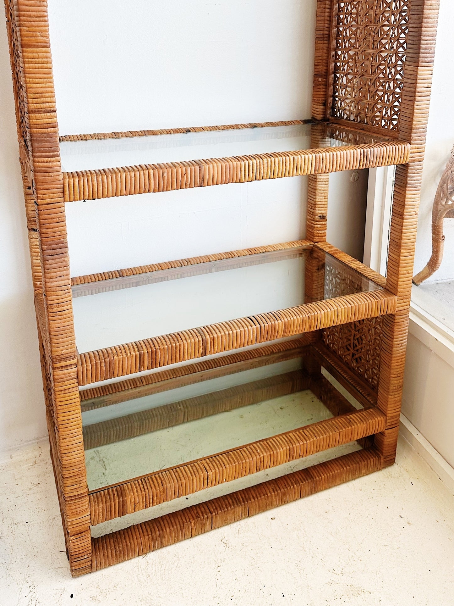 Vintage Arch Cane Shelves
