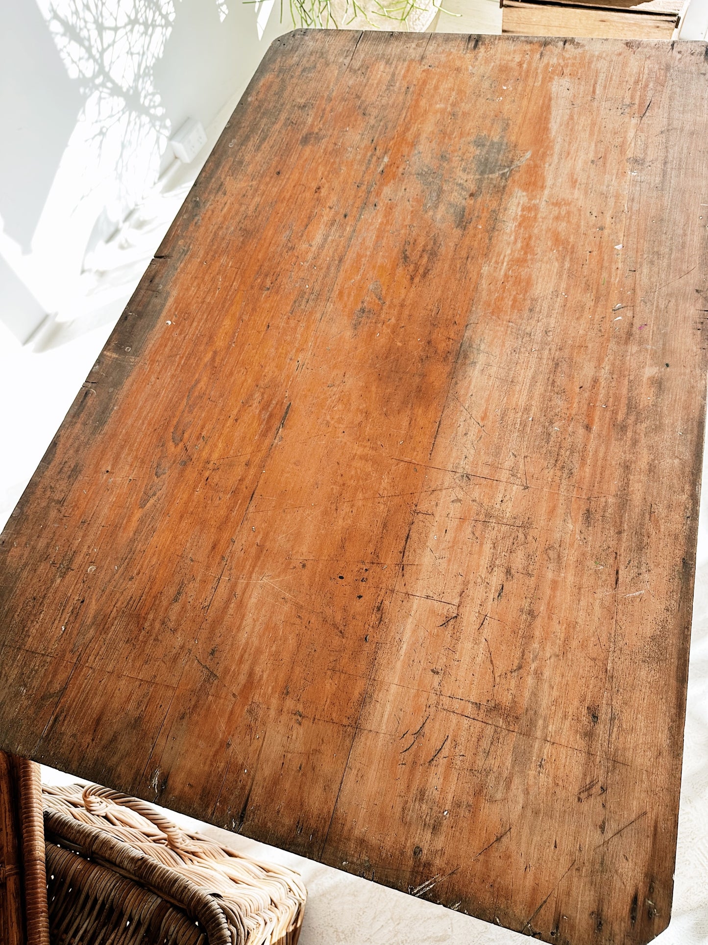 Vintage Kauri Pine Cottage Table
