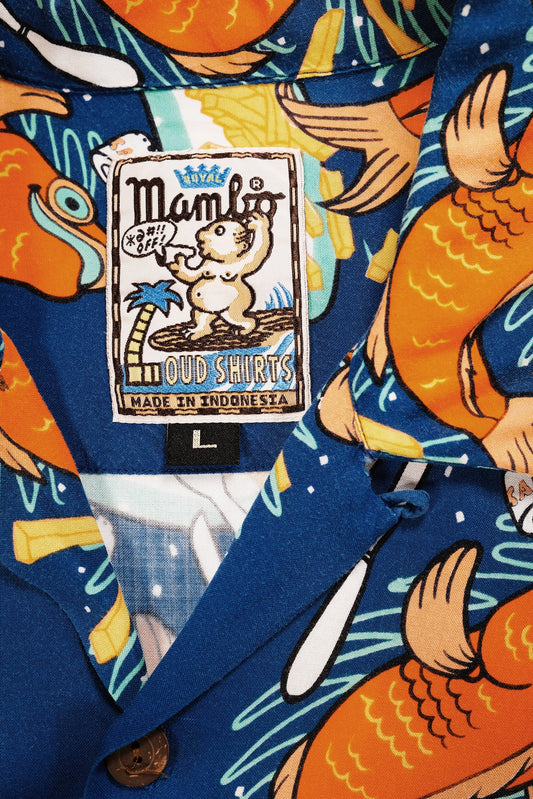 Paul McNeil "Fish & Chips" Vintage Mambo Loud Shirt (Blue) 18