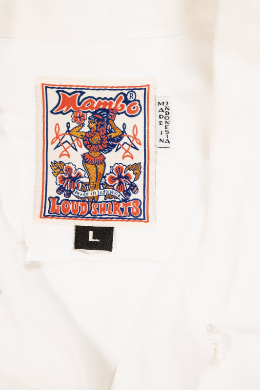 "Morning Of The Earth" Vintage Mambo Loud Shirt (White) 71