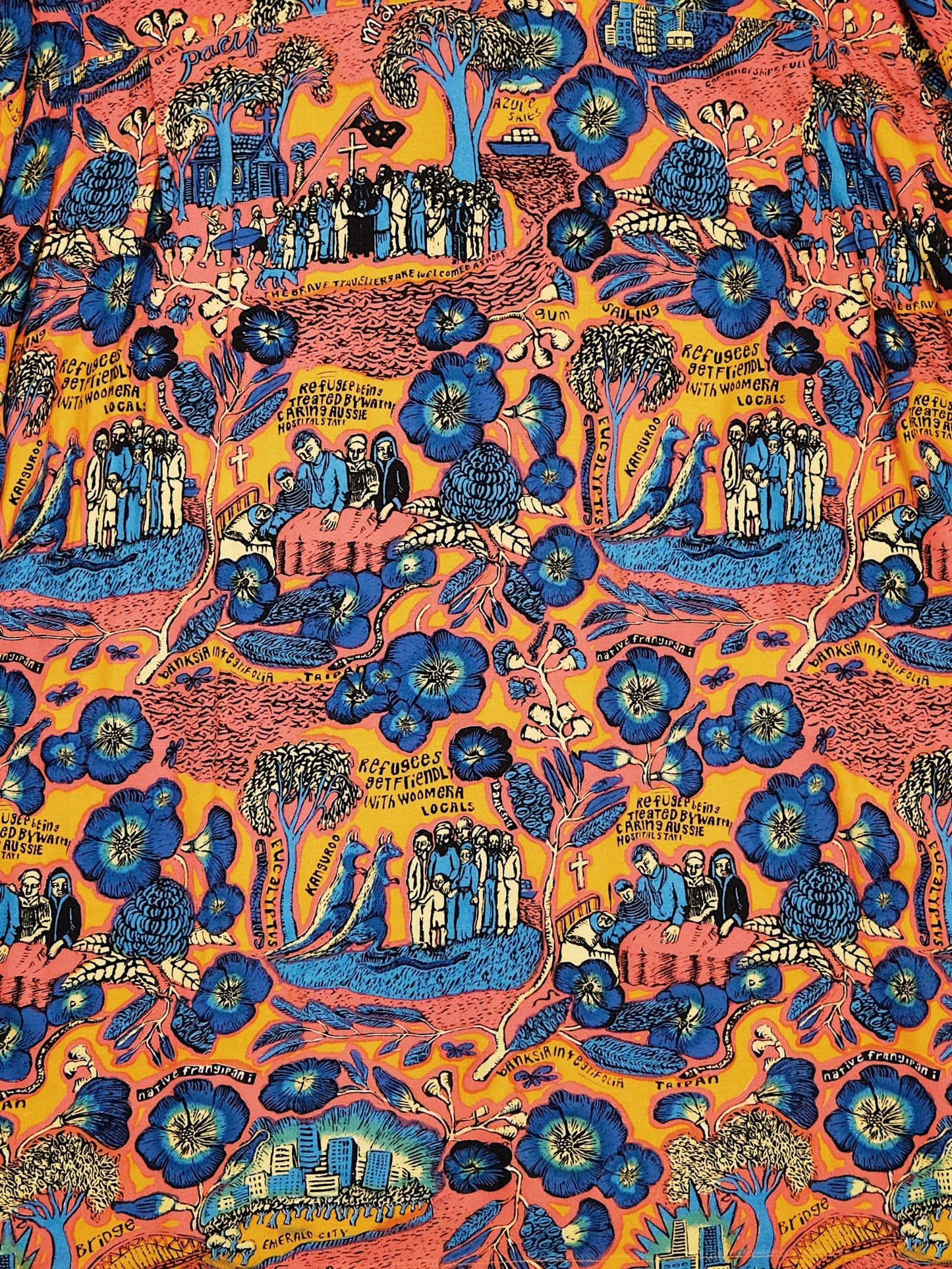 Gerry Wedd "Refugees" Vintage Mambo Loud Shirt 72