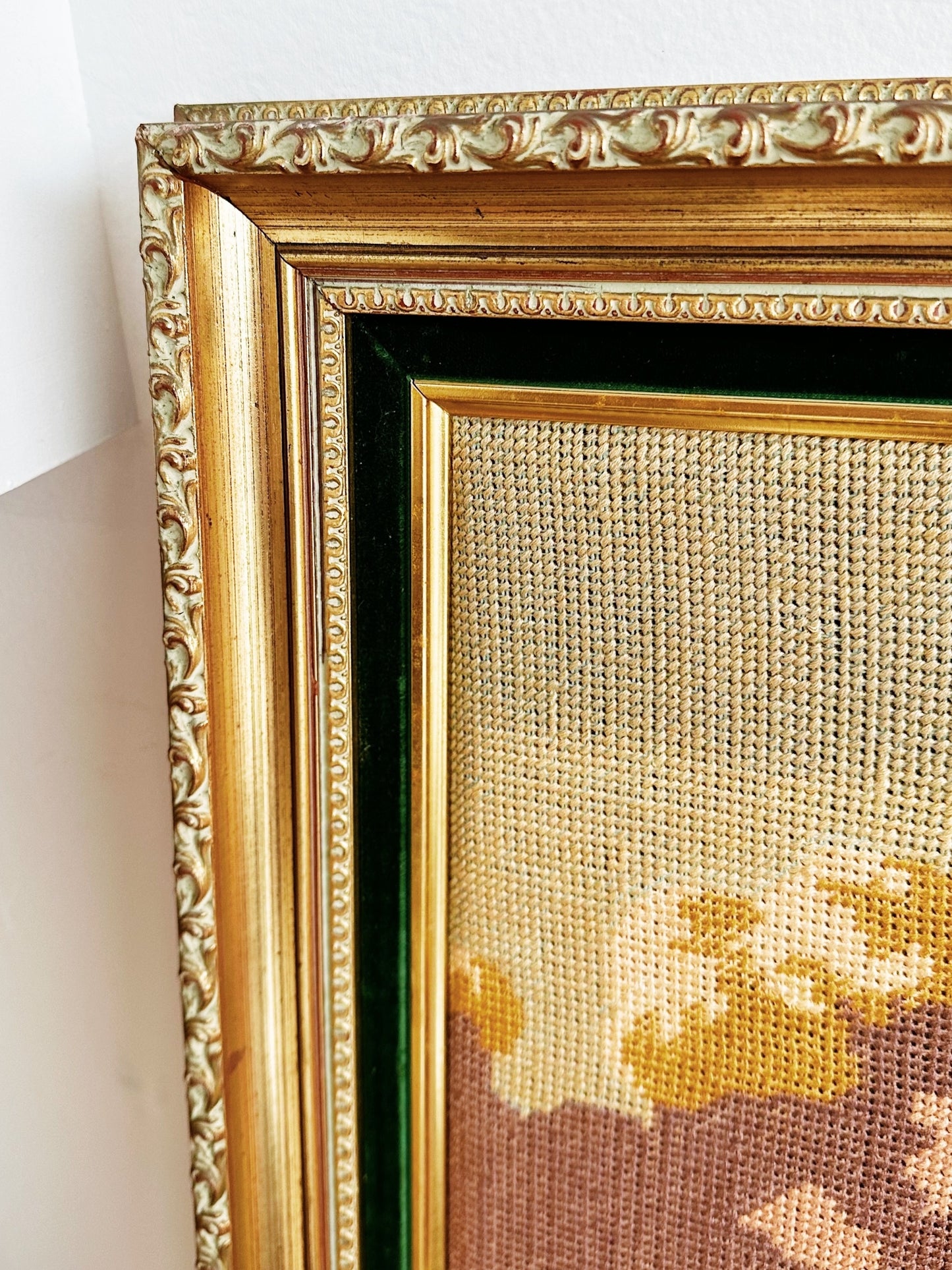 Vintage Pastel Landscape Cross Stitch Picture