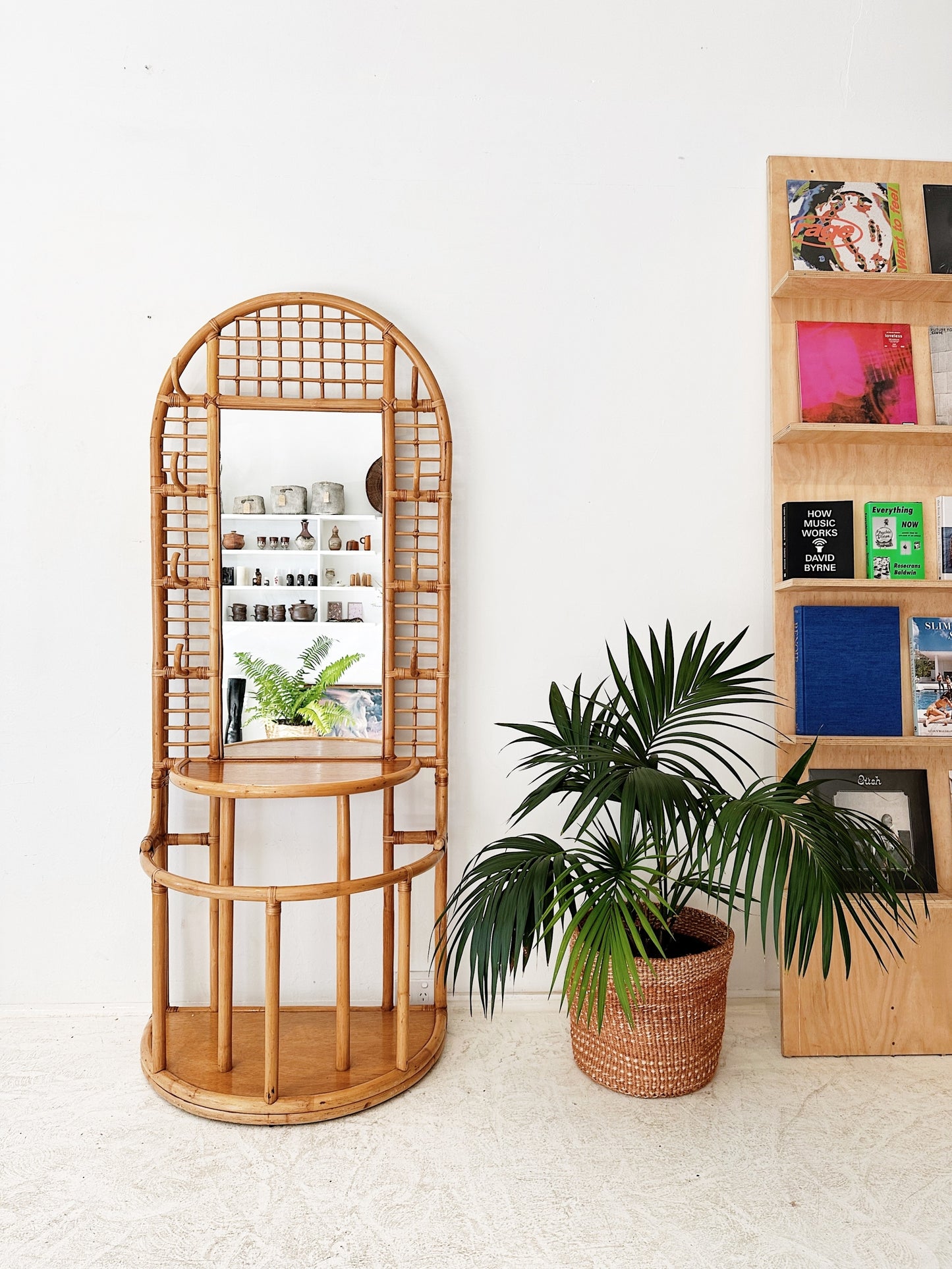 Vintage Rattan Hall Stand