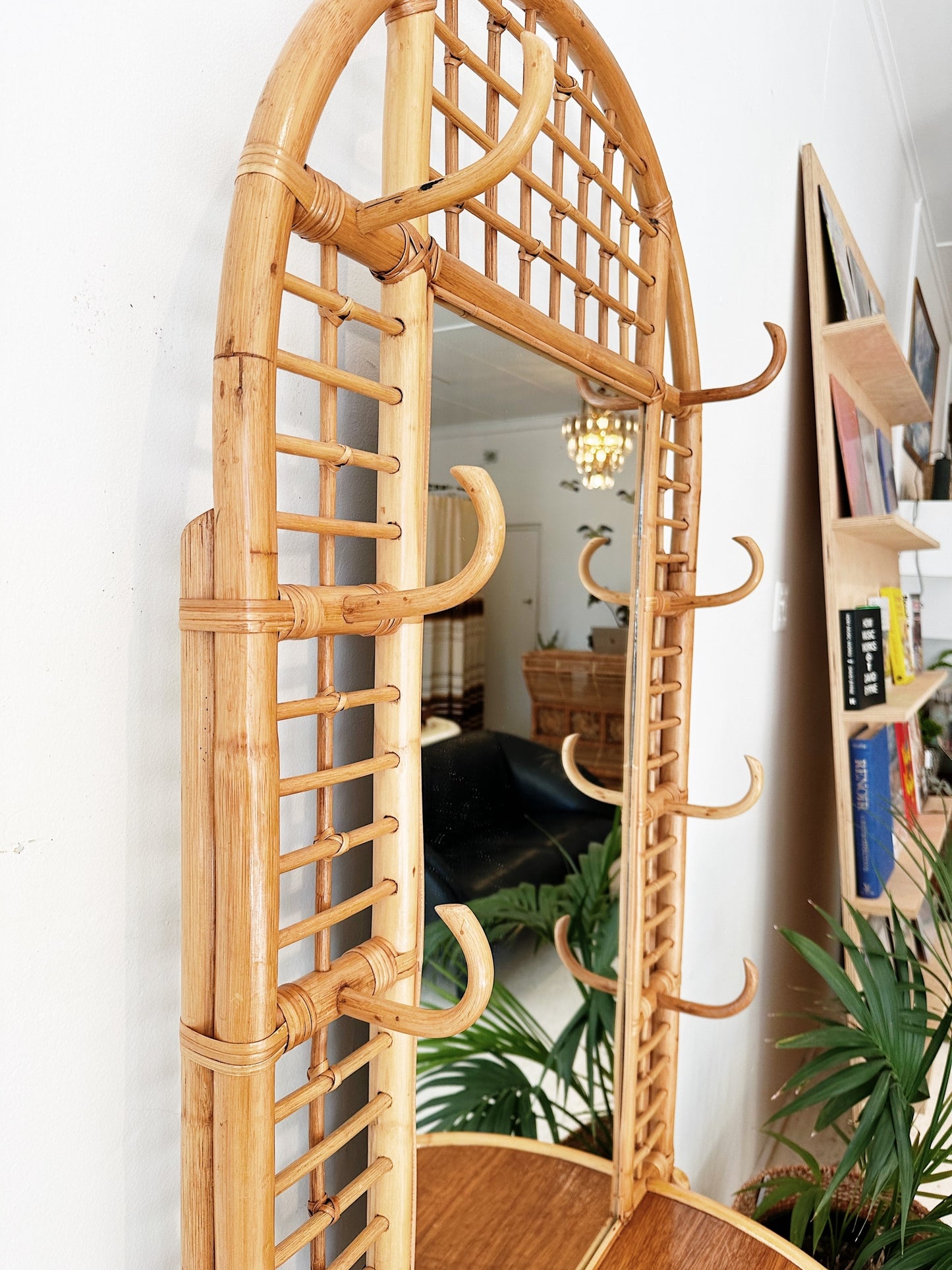 Vintage Rattan Hall Stand