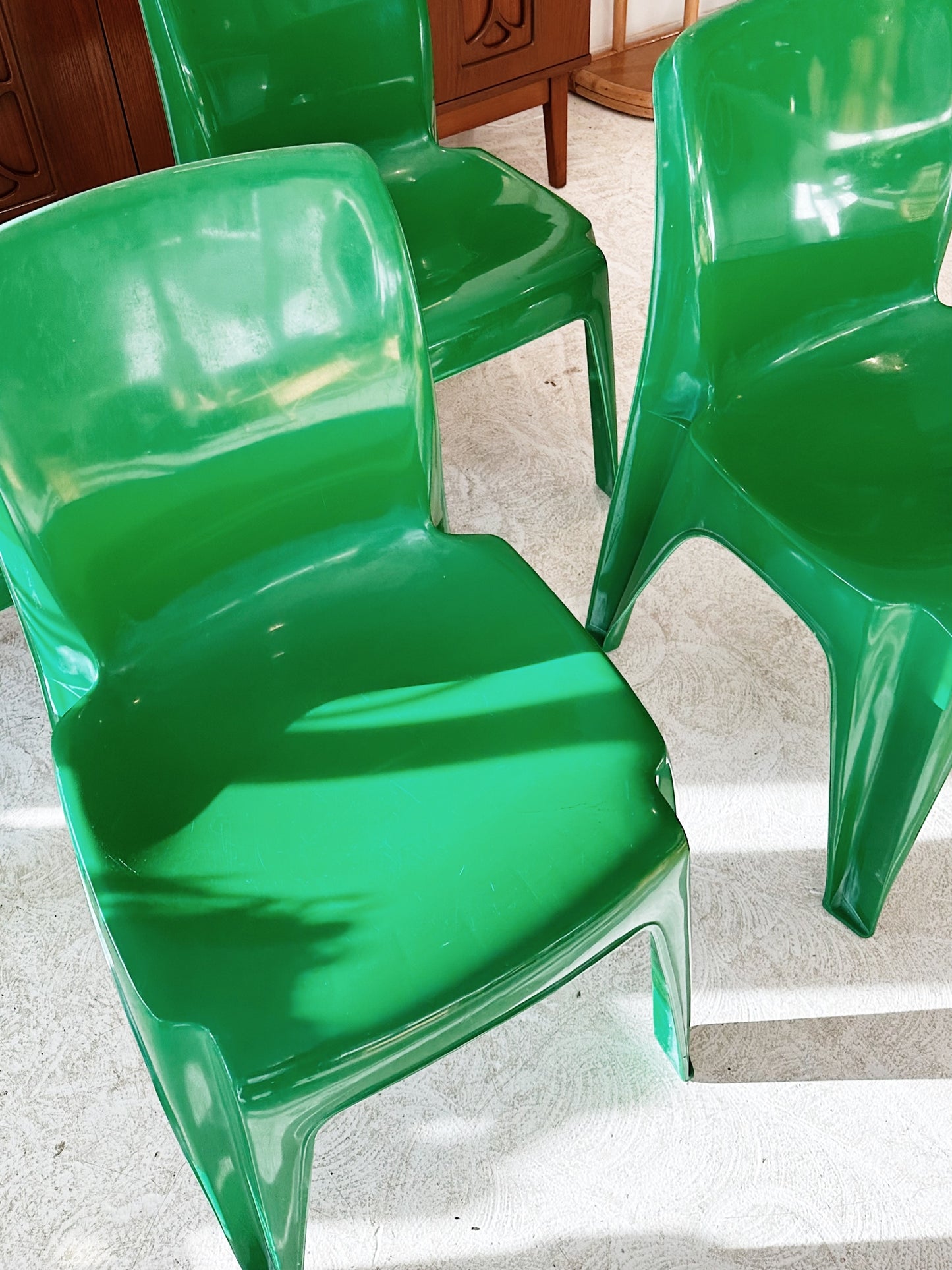 70s Vintage Sebel Grass Green "Integra" Chair / 4 AVAILABLE