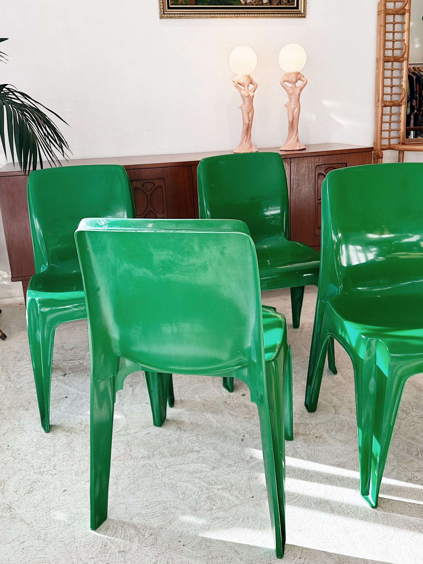 70s Vintage Sebel Grass Green "Integra" Chair / 4 AVAILABLE