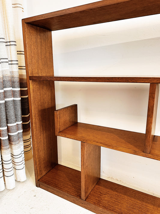 Mid Century Teak Shadow Box Bookcase
