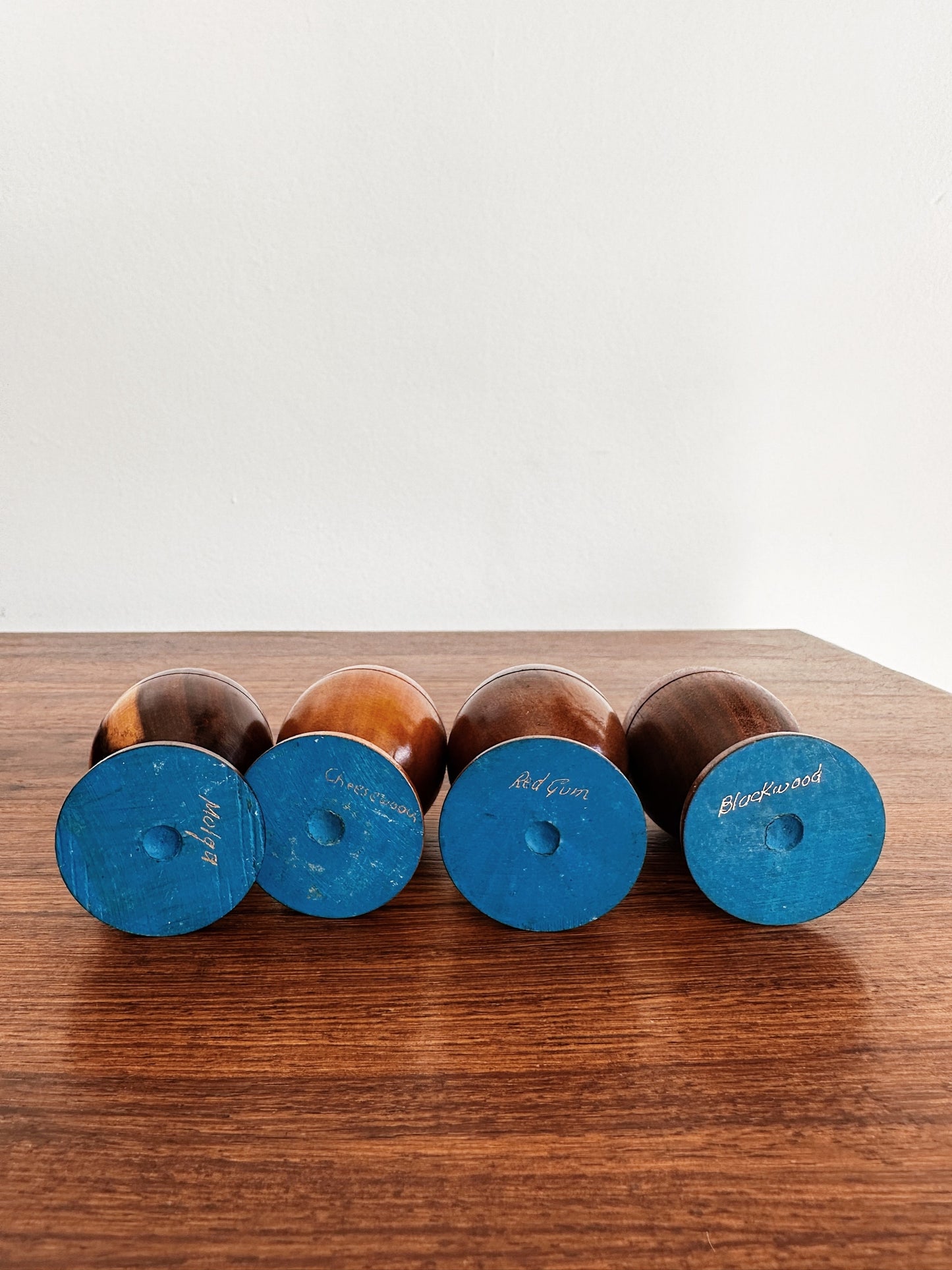 Vintage Wooden Egg Cups / Set of 4