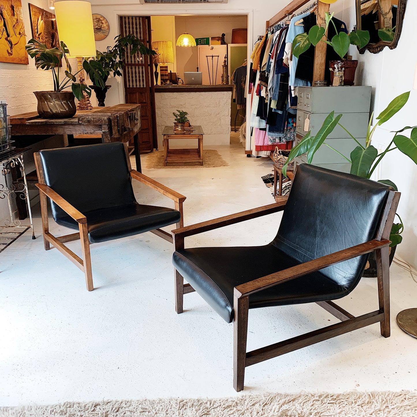 Mid-Century Modern Brazilian Oak Leisure Chairs