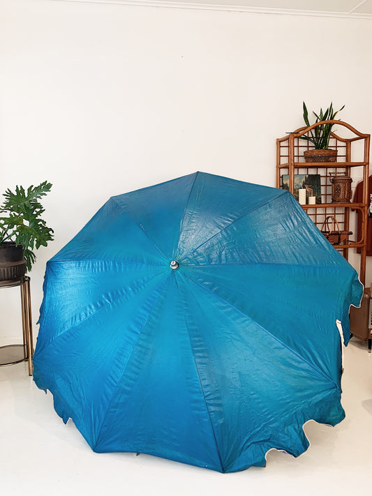 60s Vintage Shelta Floral Beach Umbrella
