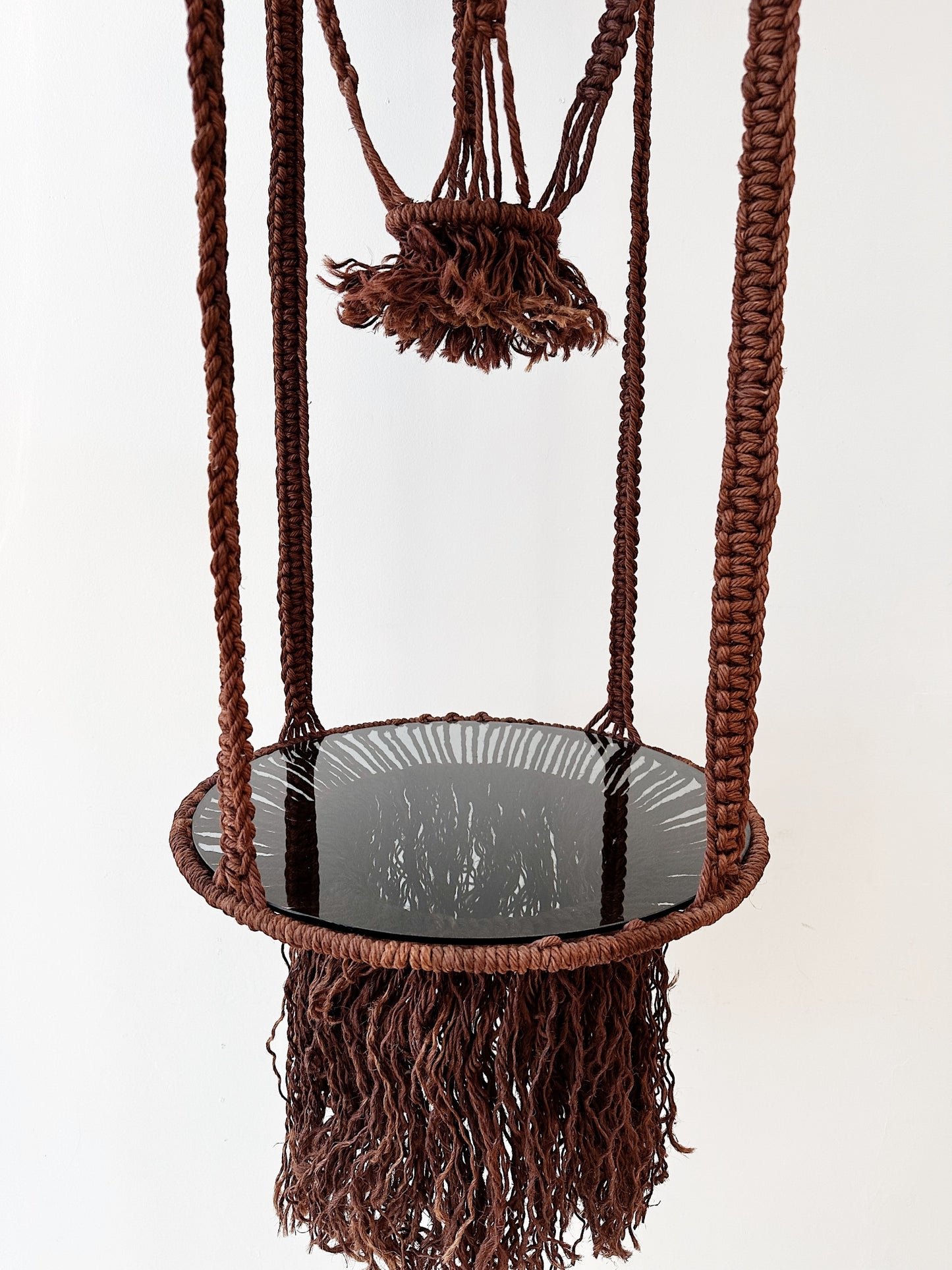 70s Vintage Handmade Mega Macrame Plant Hanger