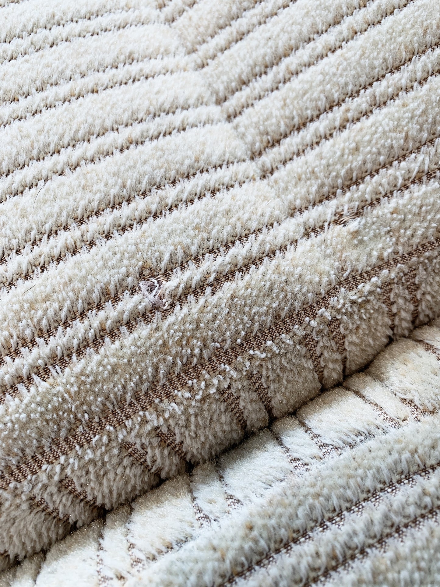 70s Miles Furniture Two Seater in "Snow Bird" Ribbed Velour