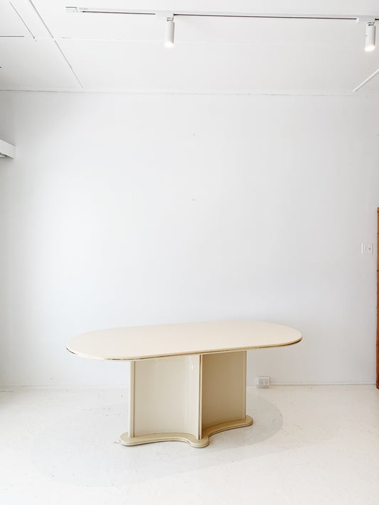 80s Vintage Italian Cream Dream Dining Table