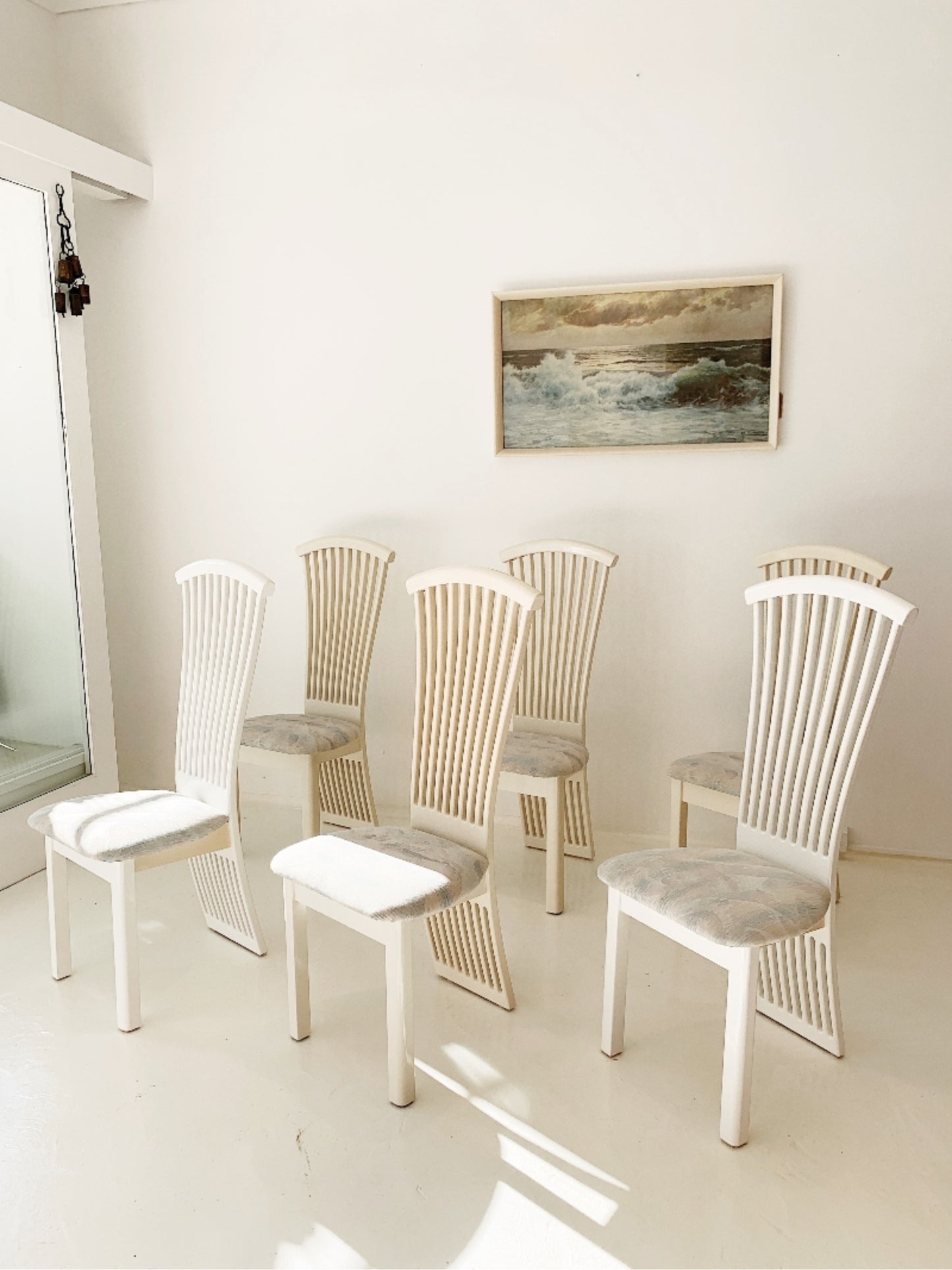80s Vintage Shell-back Dining Chairs (2 white available)