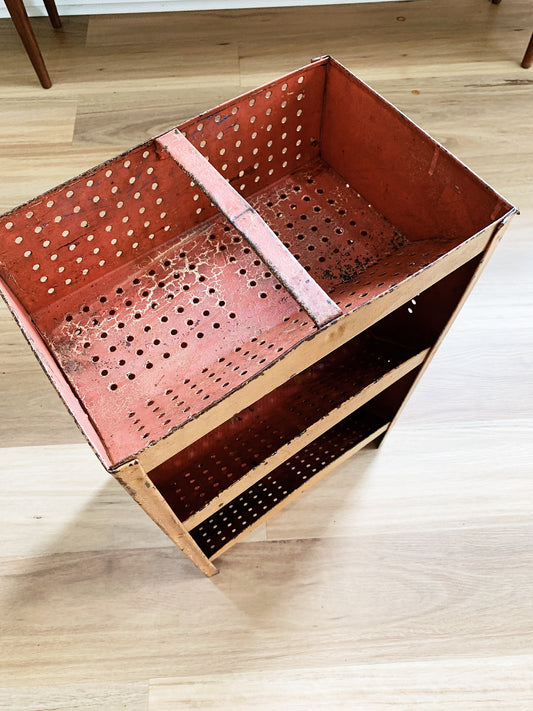 Depression Era Perforated Metal Vegetable Rack