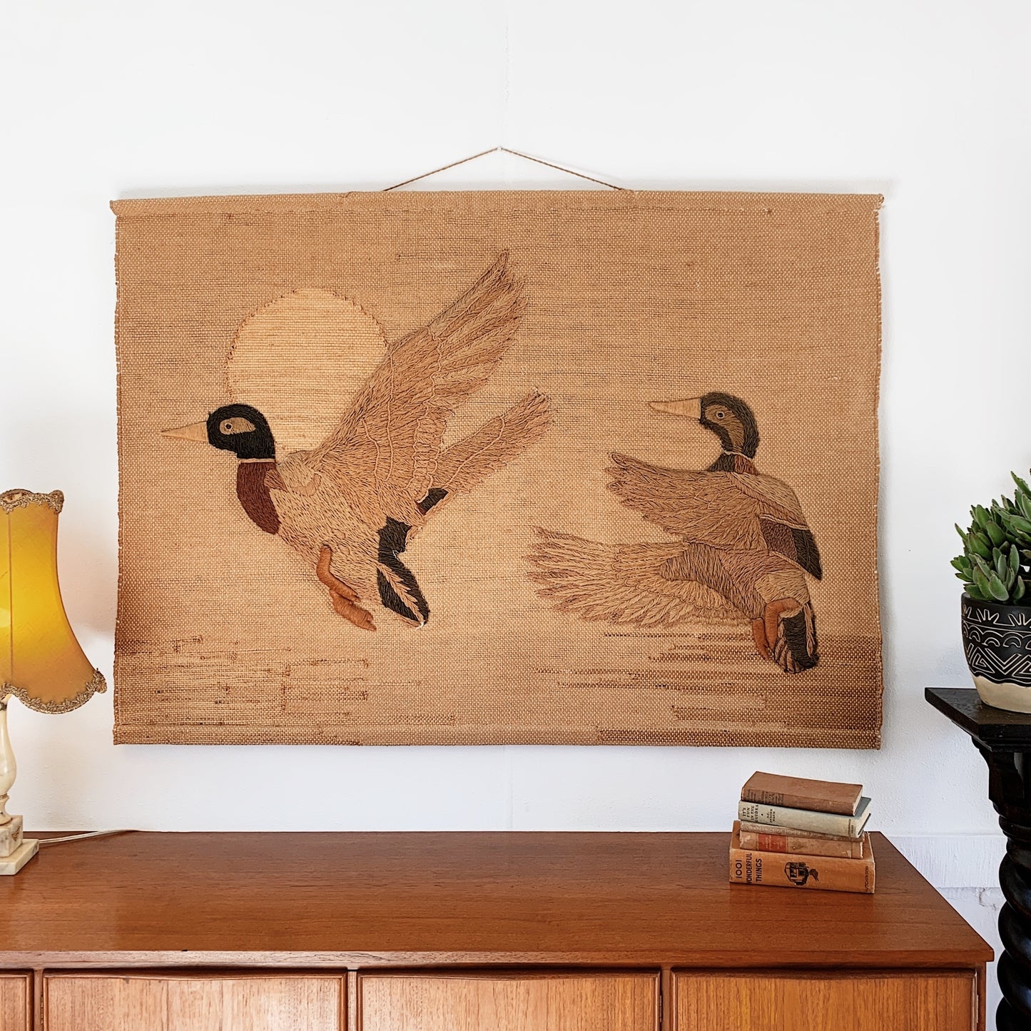 Flying Ducks Meher Jute Wall Hanging