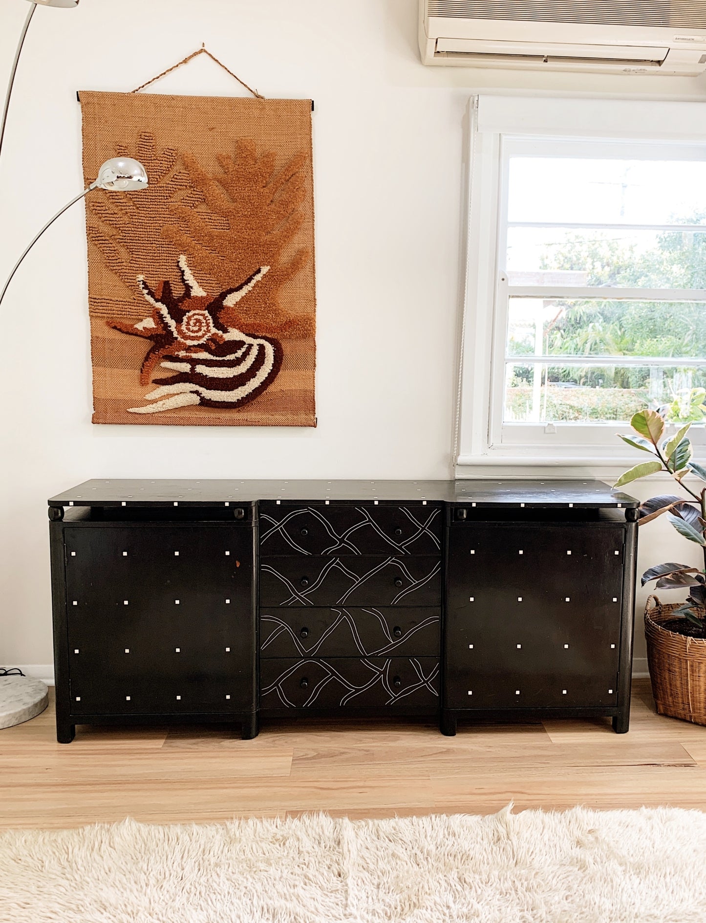 Vintage Art Deco Style Harlequin Sideboard
