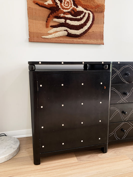 Vintage Art Deco Style Harlequin Sideboard