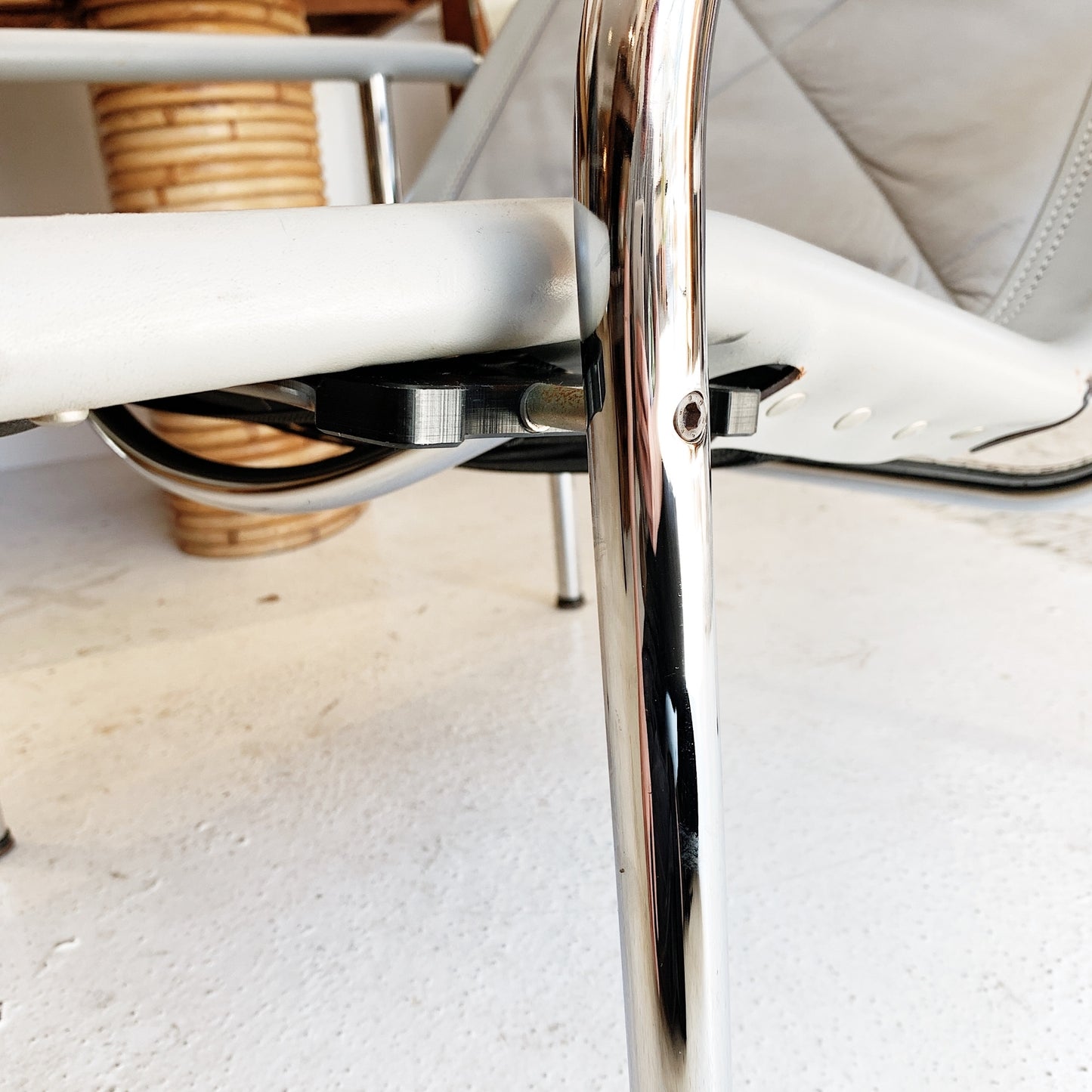 Hans Eichenberger Pewter Grey Lounge Chair and Ottoman