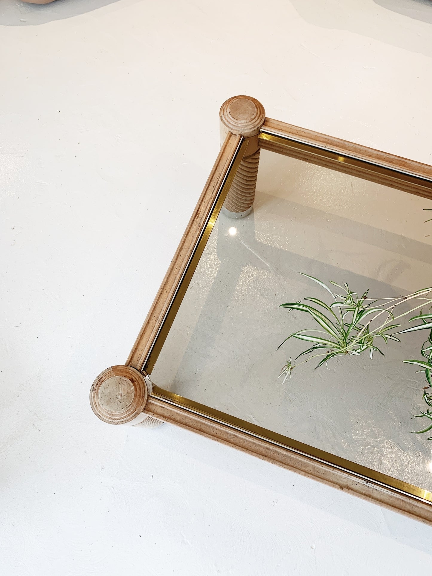 Hollywood Regency Shell Rope Design Coffee Table