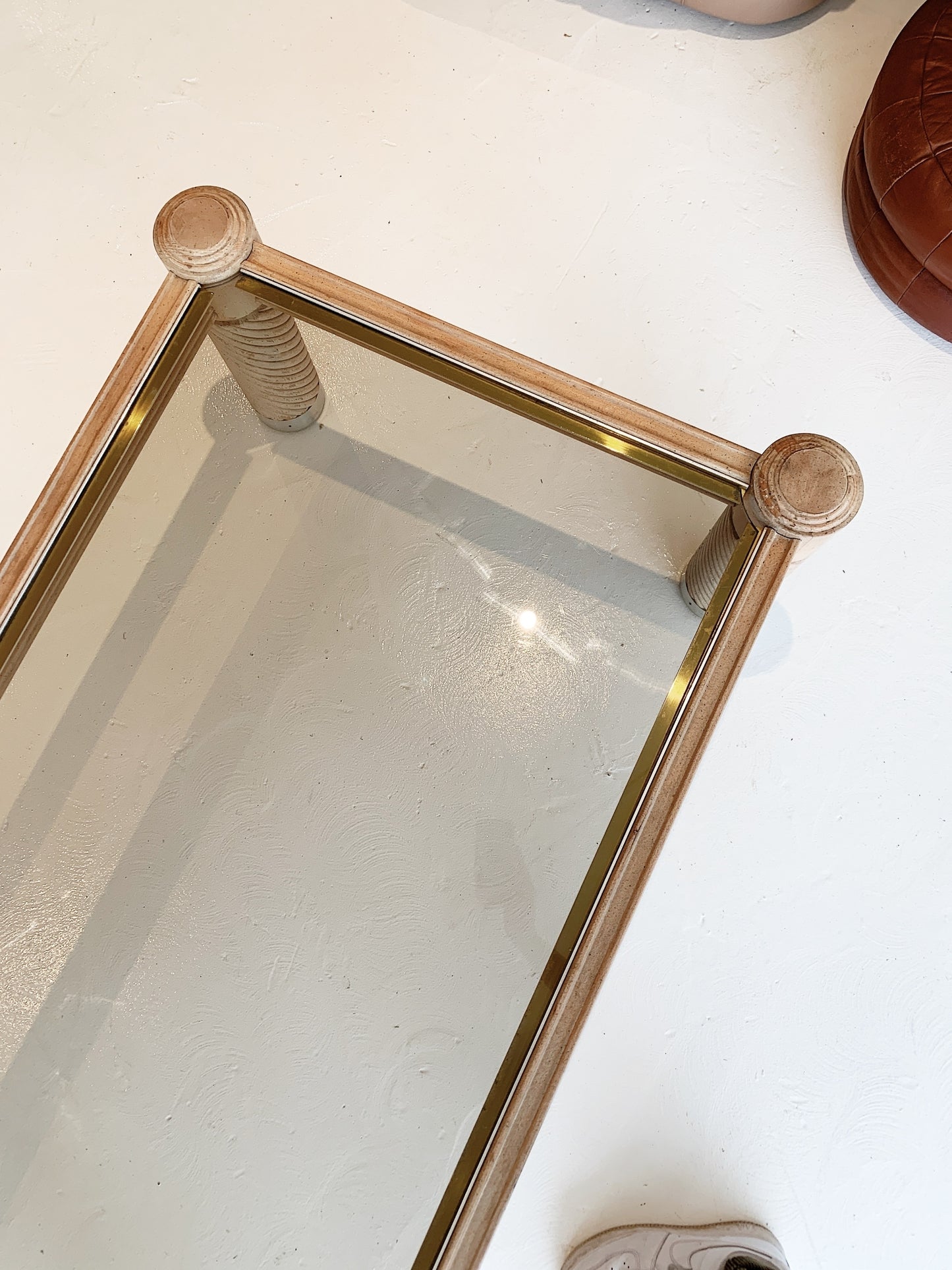 Hollywood Regency Shell Rope Design Coffee Table