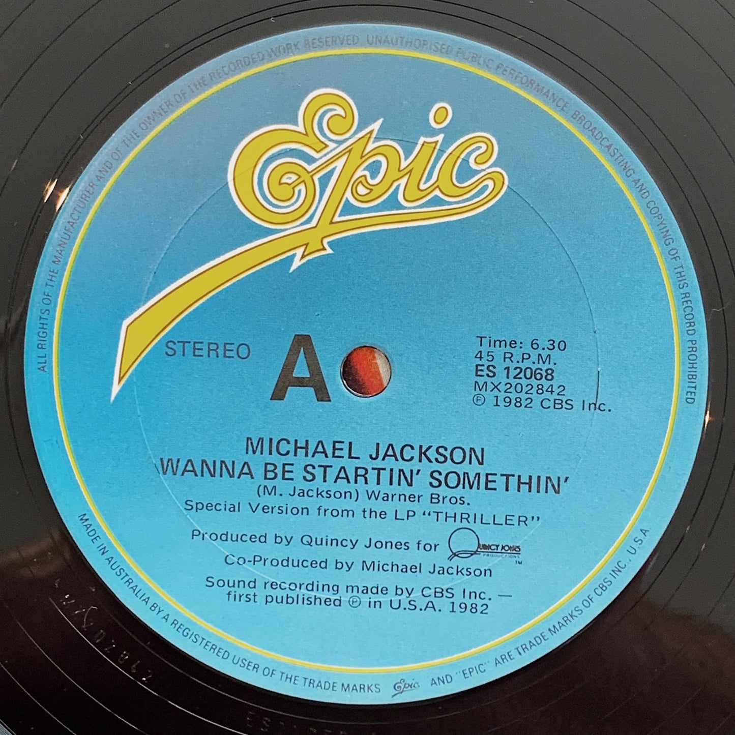 Michael Jackson / Wanna Be Startin' Somethin" 12" Single