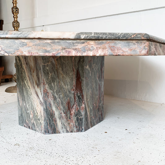 Mid-Century Modern Octagonal Marble Coffee Table