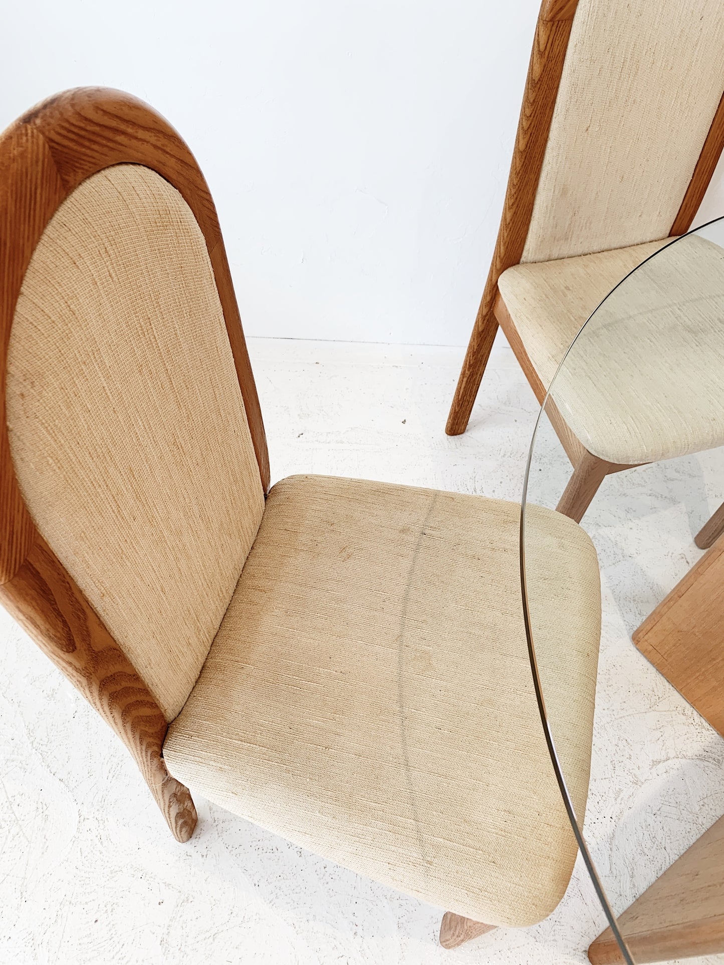 Mid Century Danish Style Dining Table Set (Dining Table & 6 High Back Chairs)