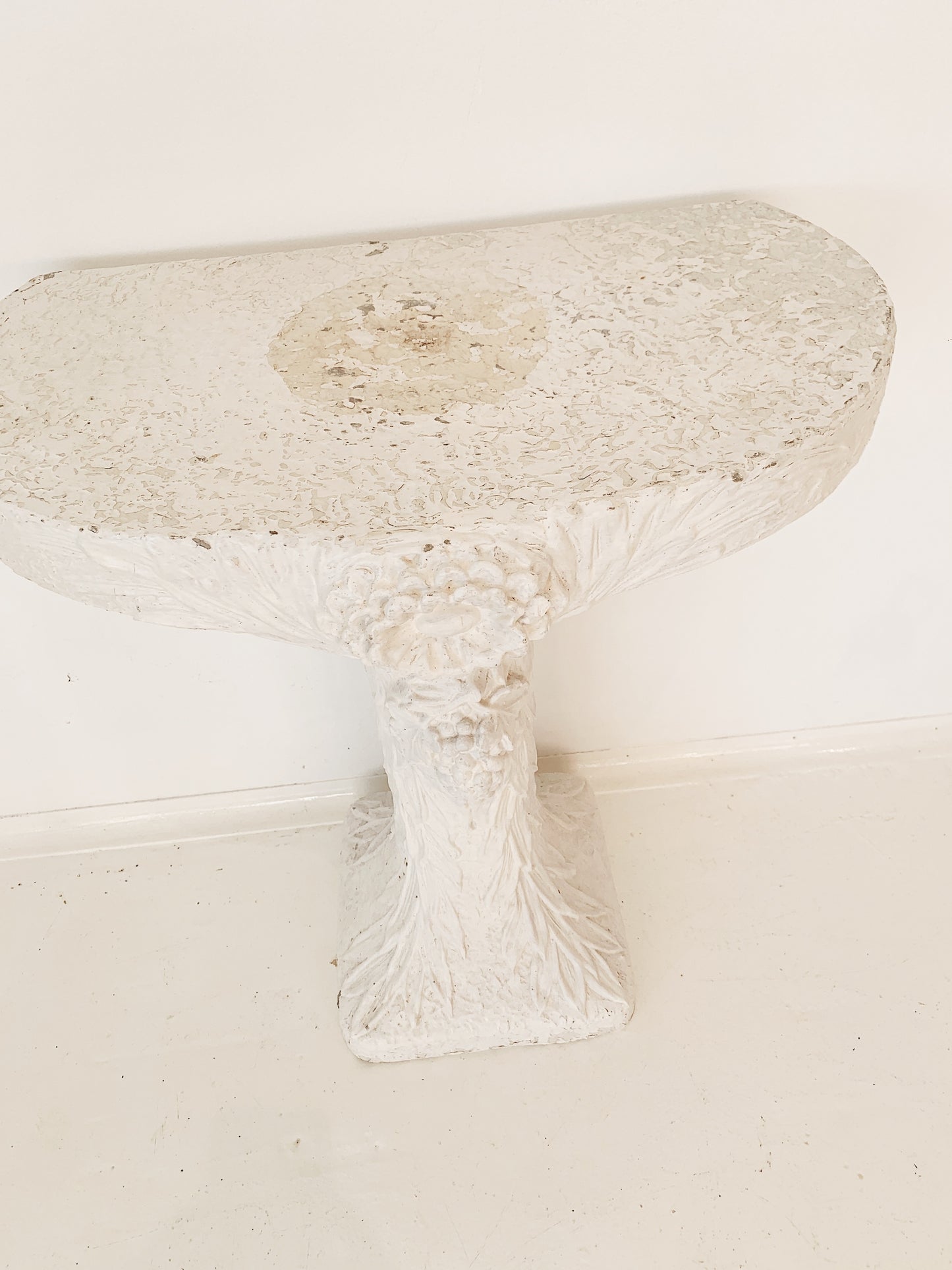 Mid Century Floral Concrete Stand