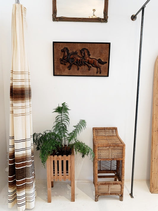 Mid Century Framed Floating Wild Horses