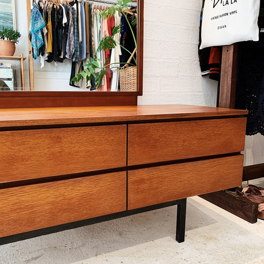 Mid Century Low-line Teak Dresser