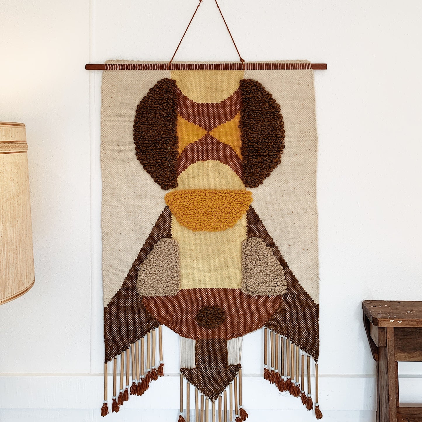 Mid-Century Modern Handwoven Wall Hanging