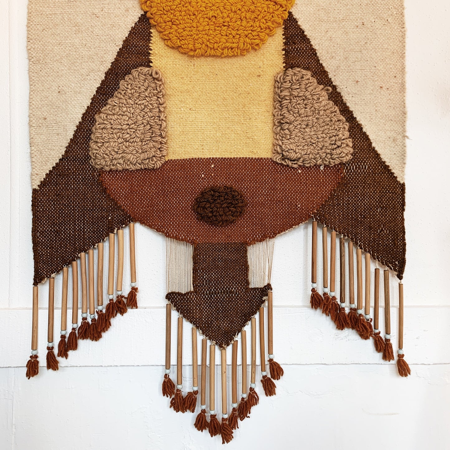 Mid-Century Modern Handwoven Wall Hanging