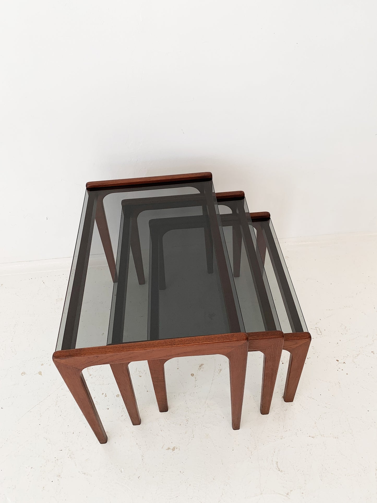 Mid Century Modern Teak Nesting Tables