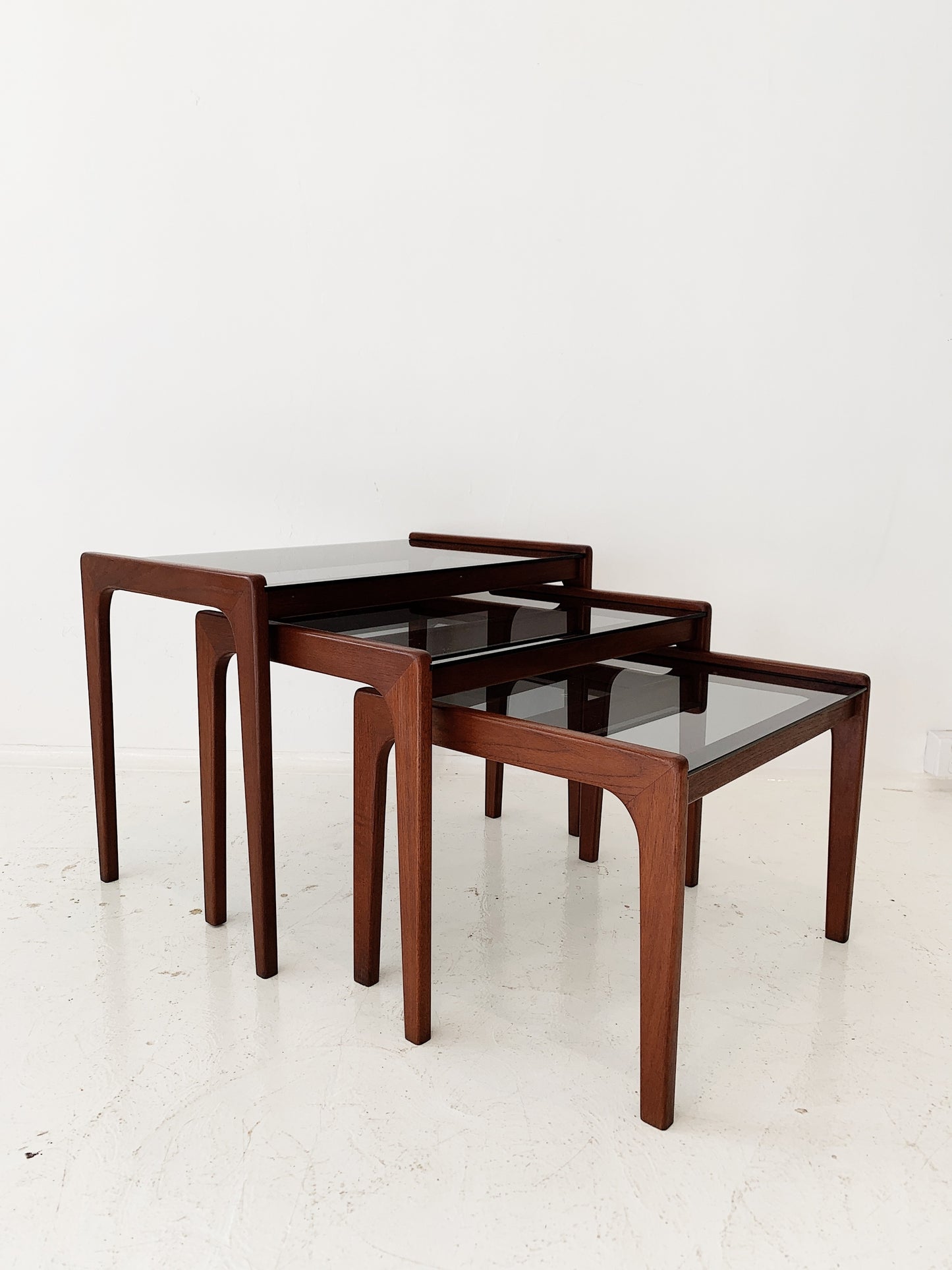 Mid Century Modern Teak Nesting Tables