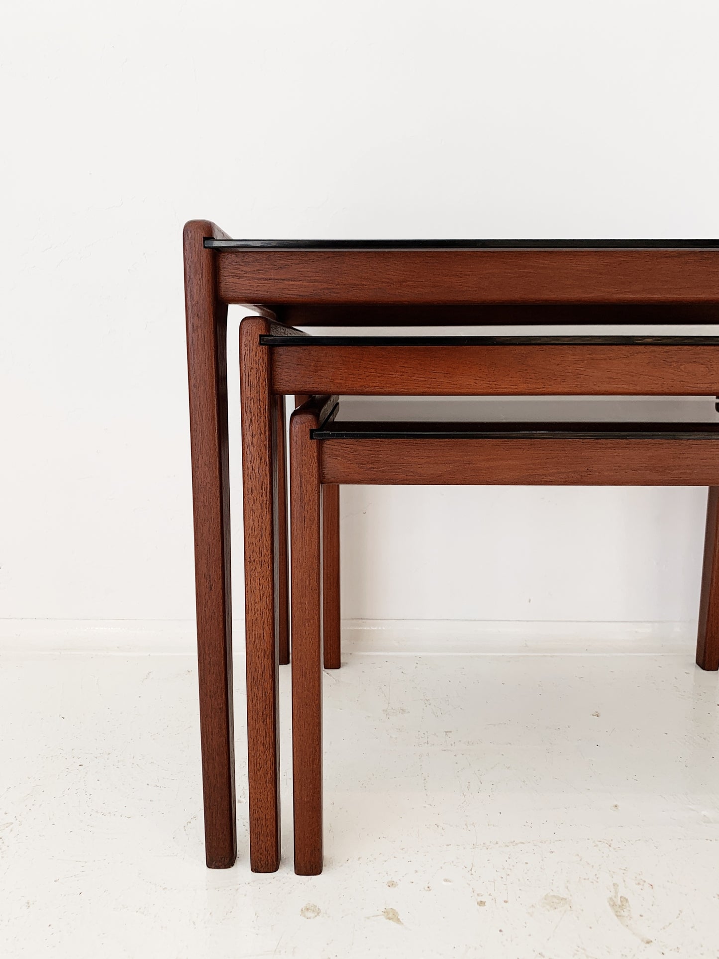 Mid Century Modern Teak Nesting Tables