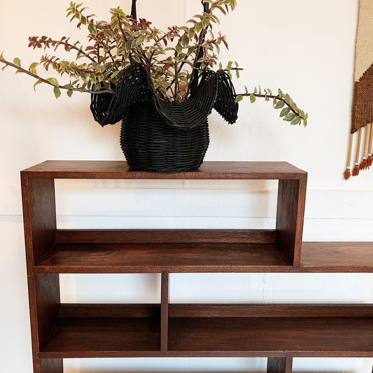 Mid-Century Three Tier Wooden Bookshelf