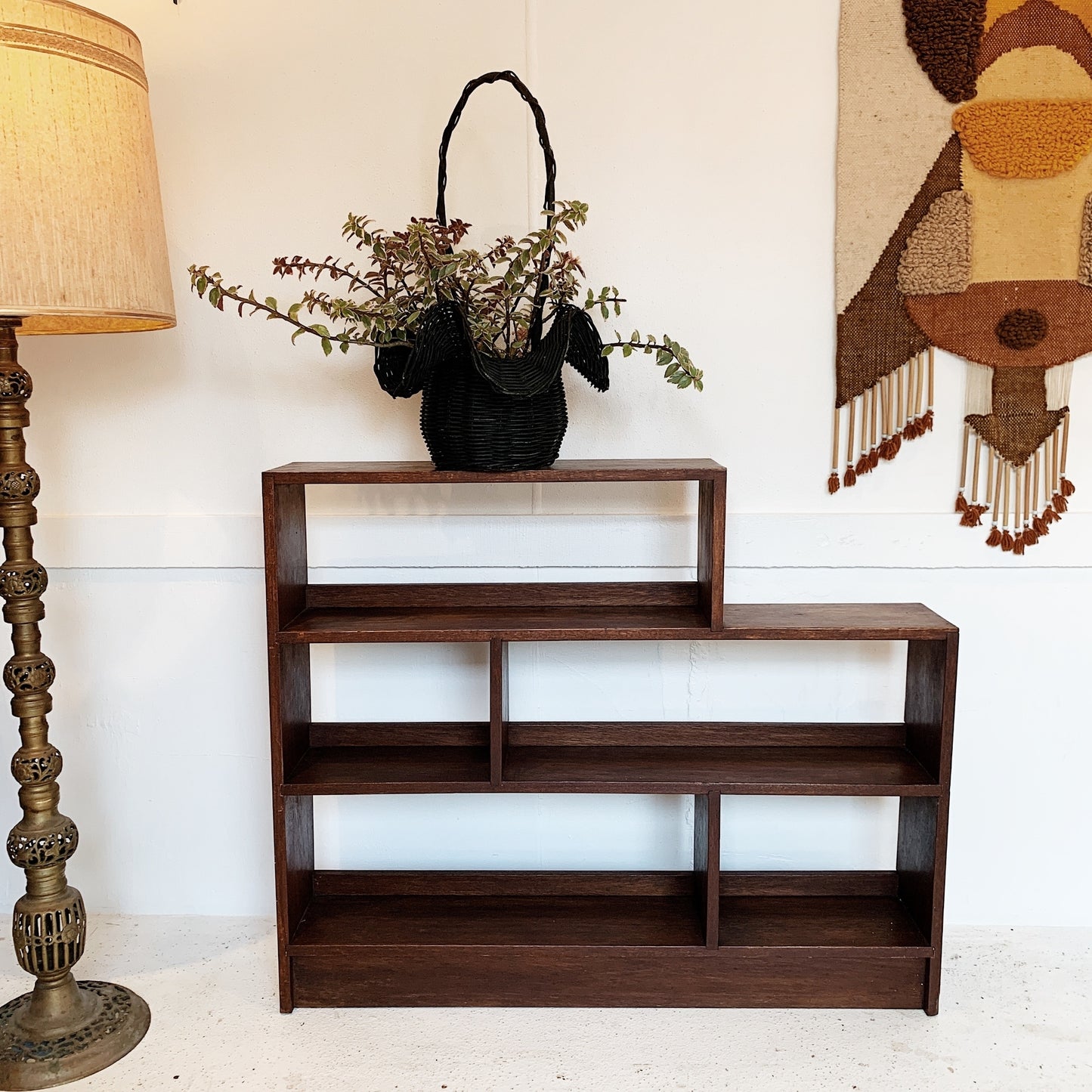 Mid-Century Three Tier Wooden Bookshelf