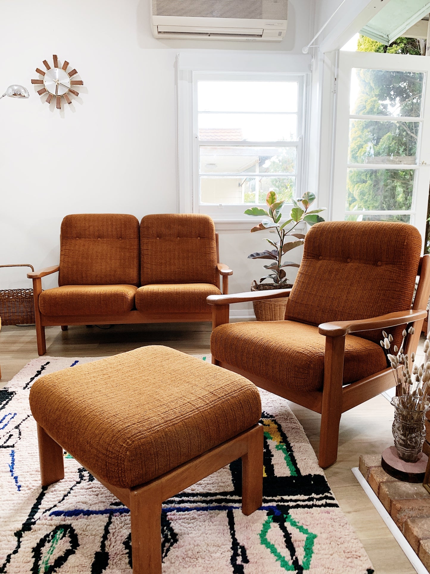 Parker Furniture Autumn Rust Terry Sofa Set