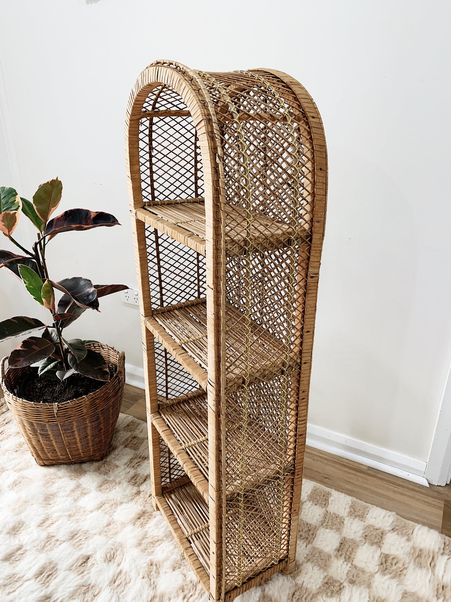 Peacock Cane Bookshelf