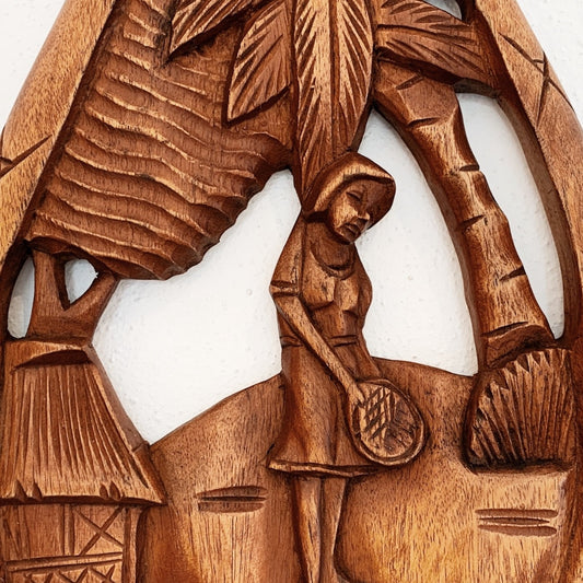 Polynesian Hand-Carved Island Life Wall Hangings