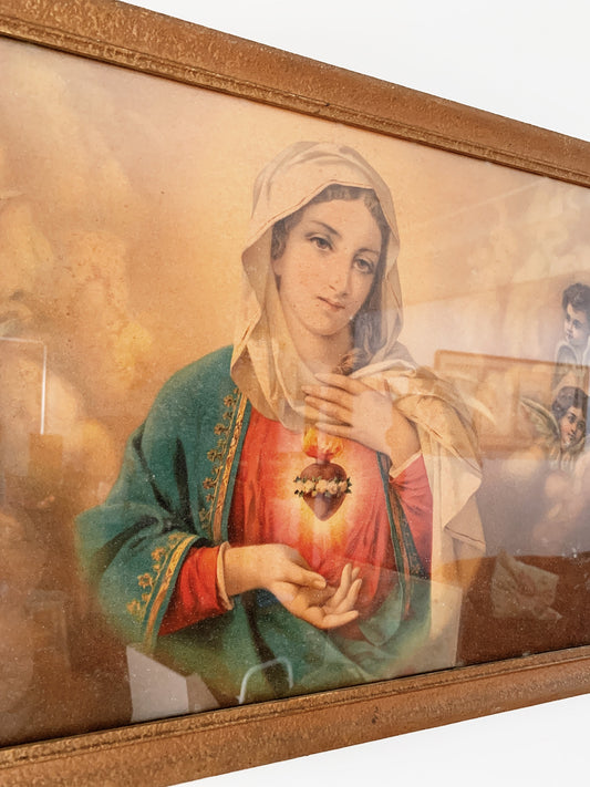 S. Cor Mariae Sacred Heart Framed Litho Print