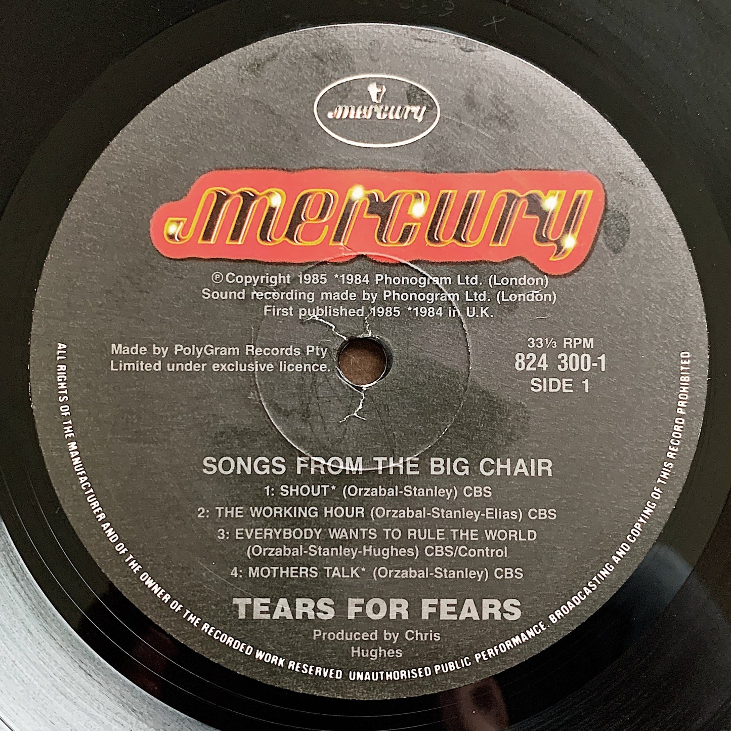 Tears For Fears /Songs From The Big Chair LP
