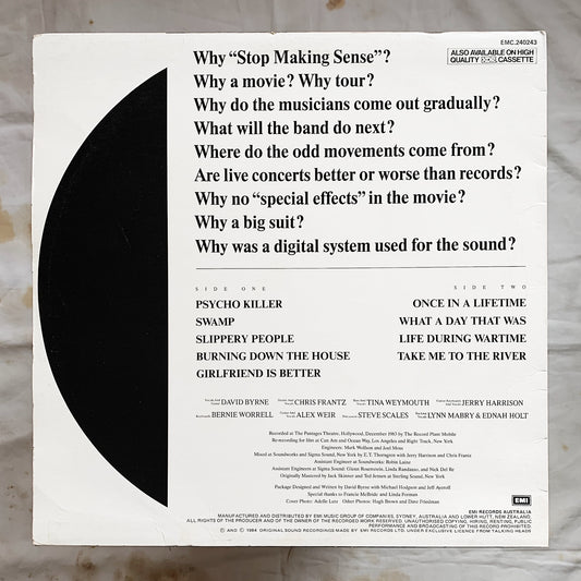 Talking Heads / Stop Making Sense LP